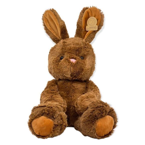 Soft Bunny Rabbit Plush Kids Toy, Dark Brown Color, 18"/46cm, Brand Licensed - Picture 1 of 3